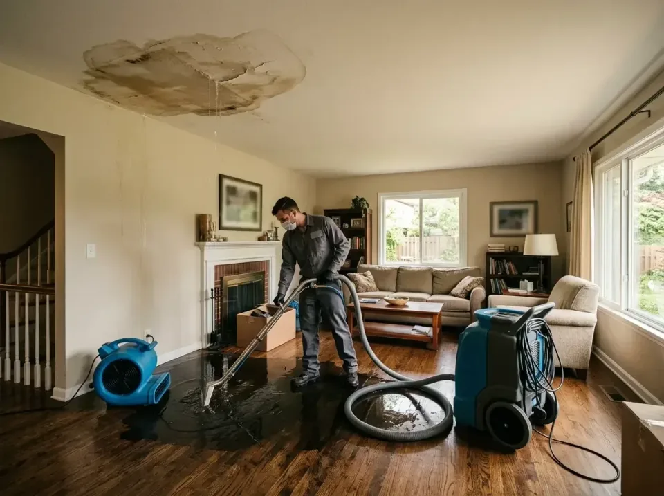attic-pipe-burst-ceiling-drip-008 — frequently asked questions, Water Damage Restoration & Carpet Care in Riverview, MI